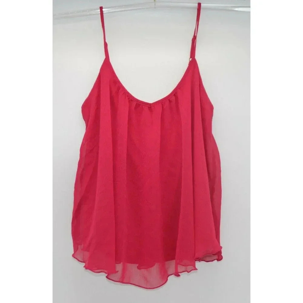 EXPRESS Fuchsia Flowy Sheer Cami Tank Top XS Extra Small